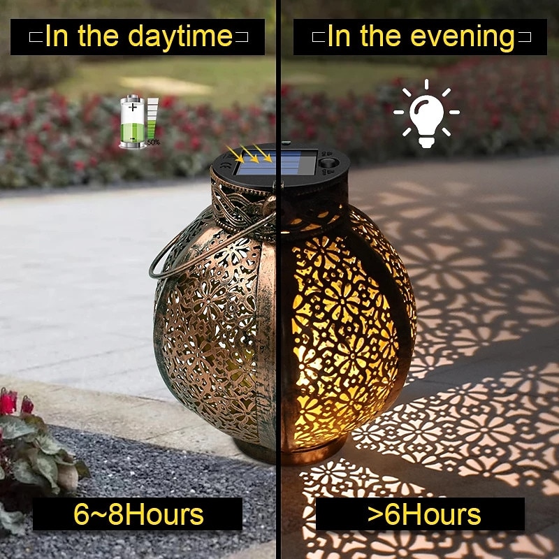 ramadan eid lichten zonne-verlichting outdoor opknoping solar vintage tuin lamp retro lantaarns holle zonne-verlichting met handvat voor yard boom hek patio landschap guirlande verlichting 2026 - $40.99 –P3