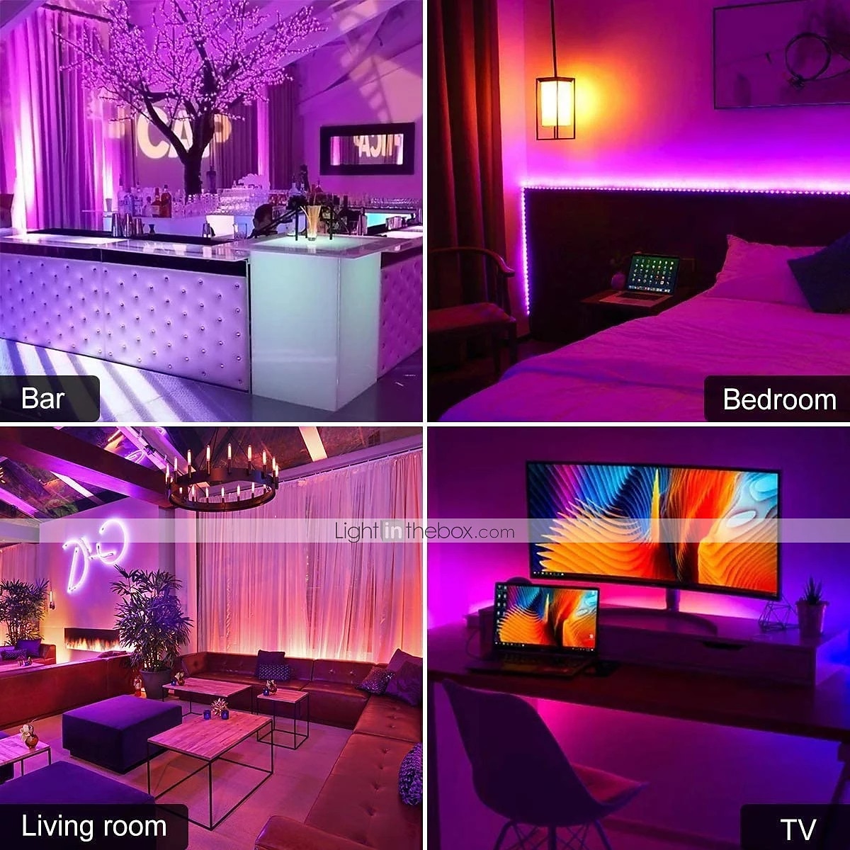 Smart RGB LED Strip Light App Control 15m 49ft 2835 SMD 810 LEDs IR 24 Key Controller Work with Alexa Google 12V 3A Adapter Kit 2025 - $40.99 –P17