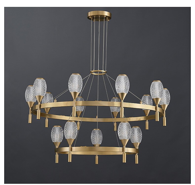 6-Light 10-Light 64/80/90/90 cm Forme geometrice Candelabre Cupru Acrilic Stil modern Alamă Modern Stilul nordic 110-120V 220-240V 2025 - $1273.15 –P6