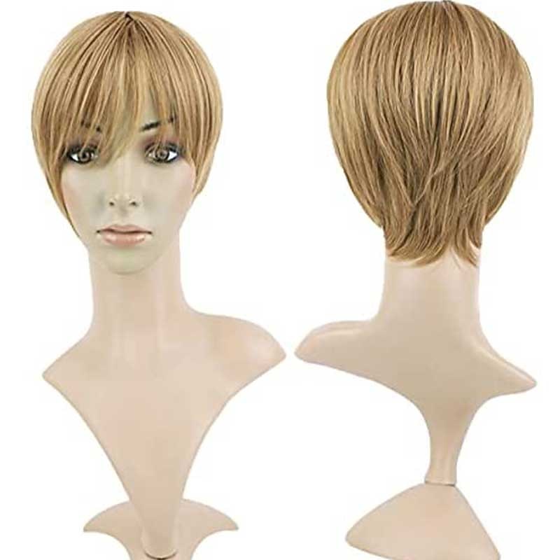 peluca de corte corto rubia recta corte pixie peluca resistente al calor pelucas cortas de cabello corto con flequillo 2026 - $20.99 –P8