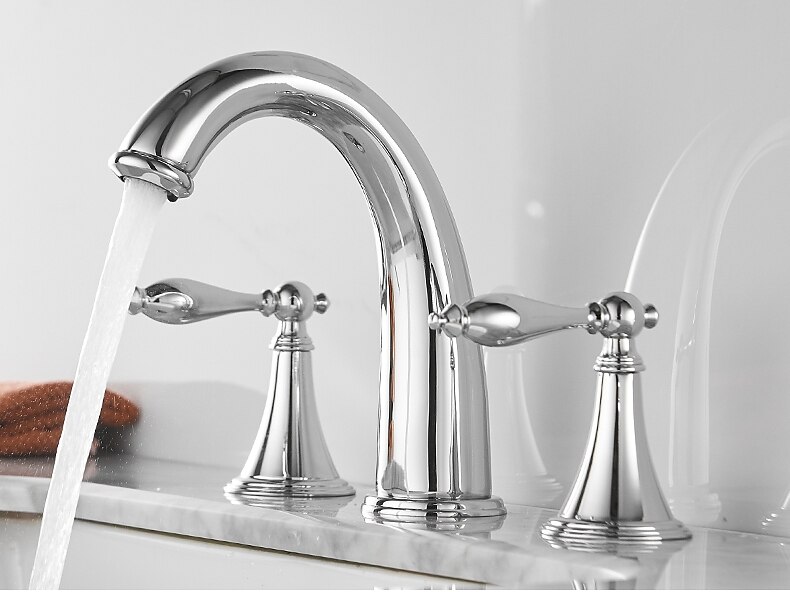 rubinetto lavabo bagno - diffuso elettroplaccato diffuso due maniglie tre fori rubinetti per vasca del 2025 a $137.99 –P7