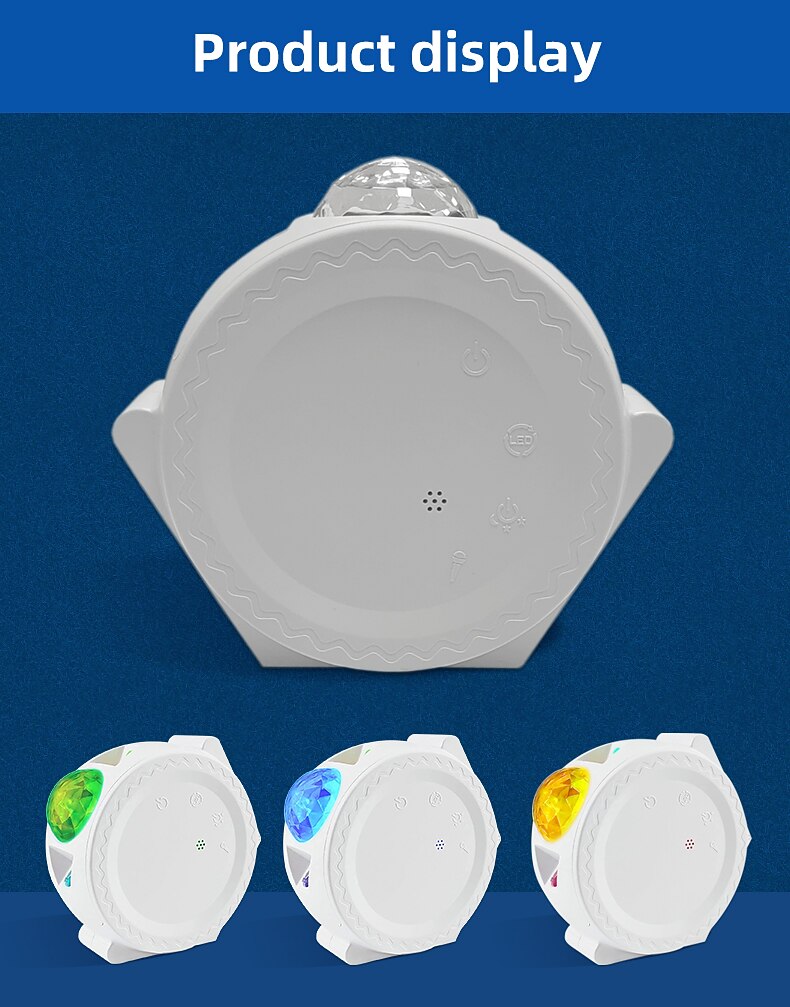 Круглая рождественская декоративная лампа свет проектор неба амбиентный свет светодиодная ночная лампа для детей меняющая цвета атмосферная лампа сенсорный смарт-выключатель Рождество Новый год 2025 - $43.99 –P5