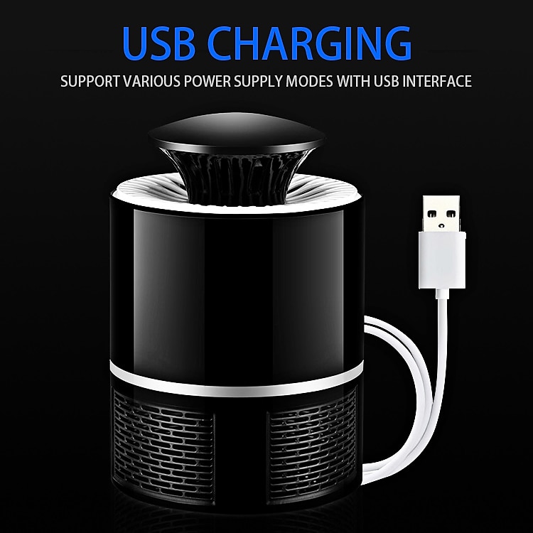 Bugzapper automatische binnen insectenval - uv zwart licht & ventilator muggen, fruitvliegen & muggen killer met usb oplaadbaar 2025 - $13.99 –P6