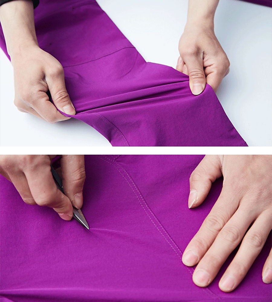 Naisten Vaellushousut Kesä Ulko- Hengittävä Vedenkestävä Nopea kuivuminen Kevyt Housut Alaosat Joustava vyötärö Vetoketjullinen tasku Violetti Musta Spandex Metsästys Kalastus Kiipeily M L XL XXL XXXL 2025 - $20.79 –P4