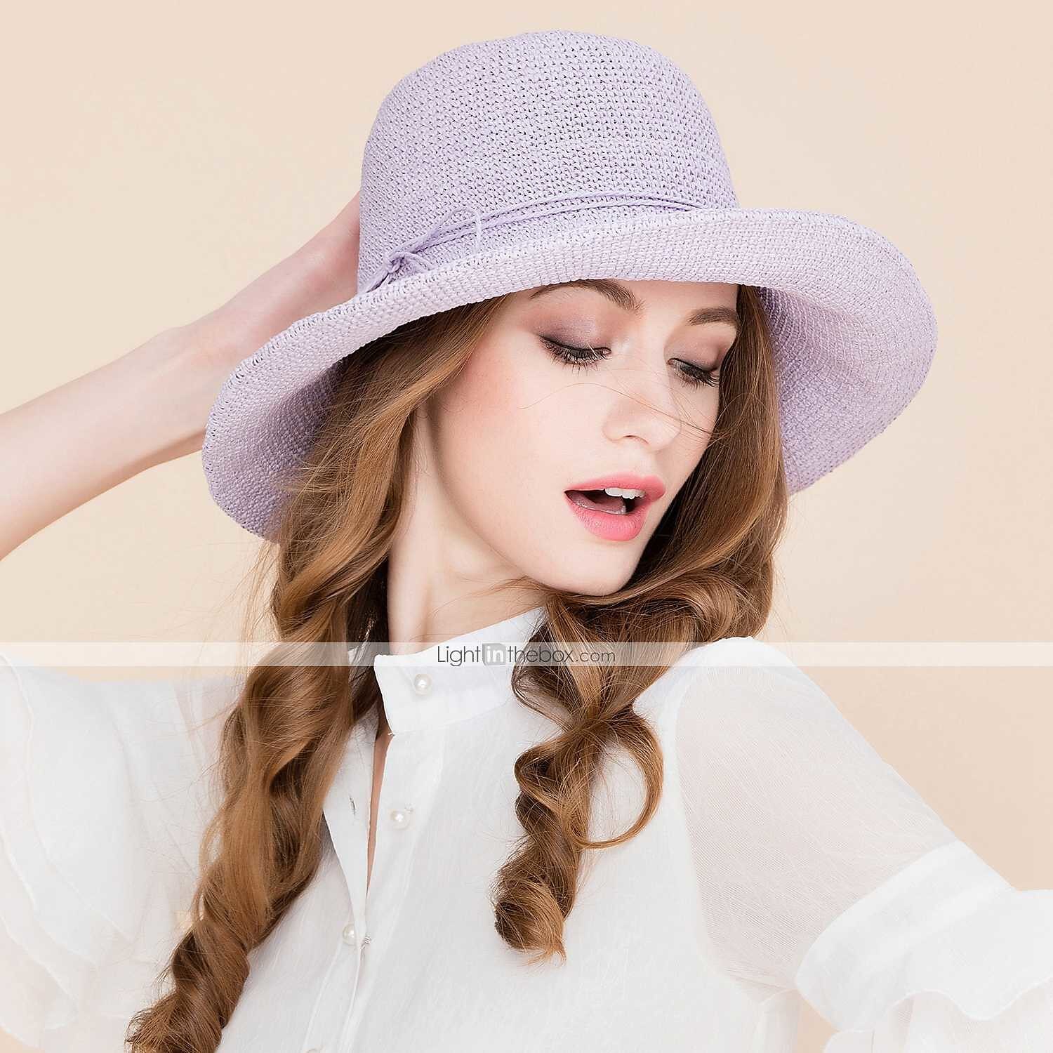 Korbwaren Kentucky Derby Hut / Hüte mit 1 Hochzeit / Besondere Anlässe / Alltag Kopfschmuck 2025 - $22.99 –P2