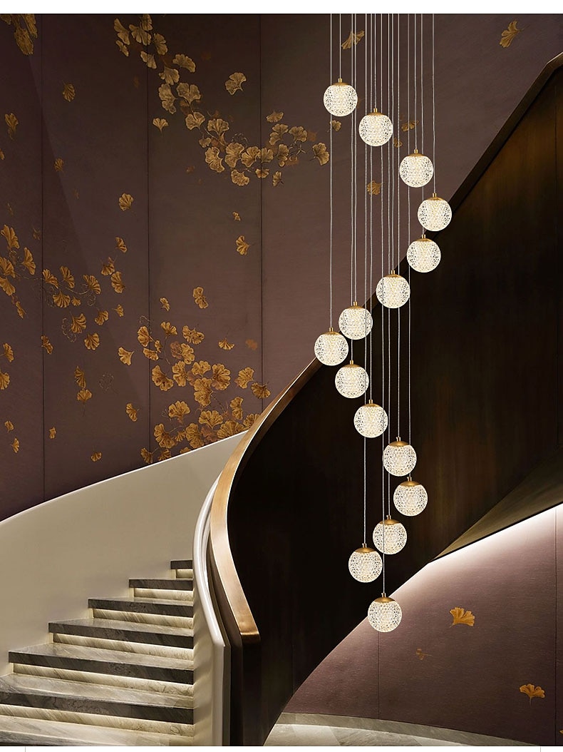 kroonluchter led hanglamp globe ontwerp cluster ontwerp koper formele stijl moderne 10 15 20 heads 220-240v 110-120v 2025 - $559.89 –P5