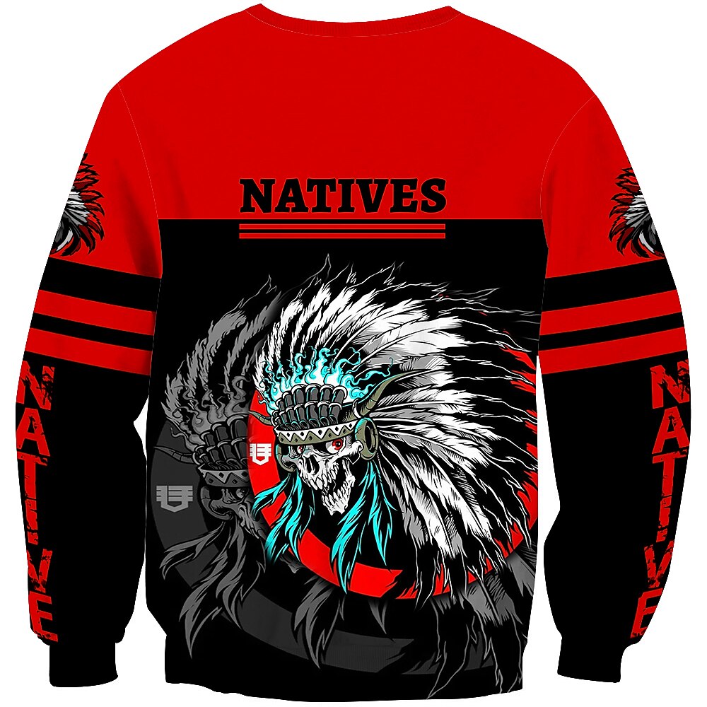 Per uomo Unisex Stampe astratte Umano Felpa Felpa pullover Manica lunga Felpa Rotonda Originale Essenziale Grande e alto Stampa 3D Informale Giornaliero Per eventi Stampa Primavera & Autunno del 2025 a $29.99 –P8