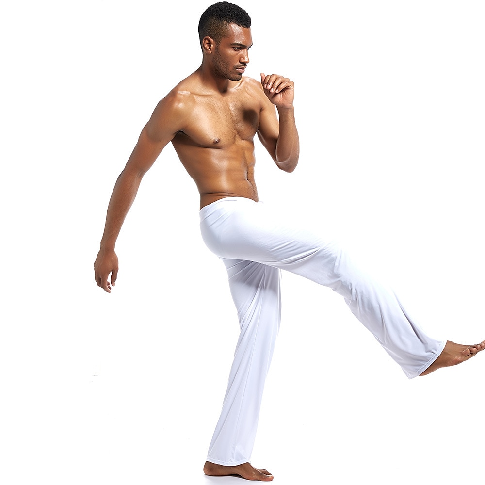 Men's Yoga Pants Drawstring Quick Dry Lightweight Fitness Gym Workout Running Pants / Trousers Bottoms White Black Gray Sports Activewear Stretchy Loose 2025 - $16.49 –P11