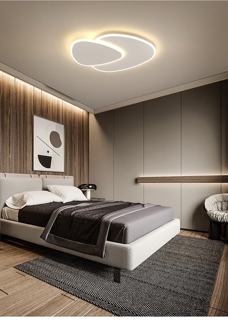 ledet taklampe 40 50 cm geometriske former innfelt lys metall moderne stil geometrisk malte overflater ledet moderne 220-240v 2025 - $182.99 –P2