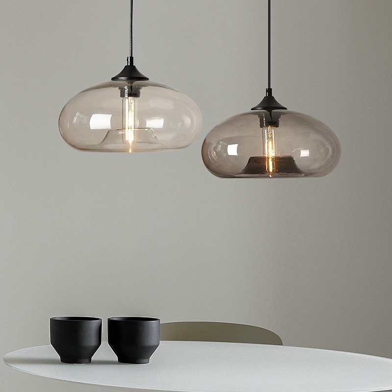 lampada a sospensione a led 28 cm lampada a sospensione design singolo in vetro elettrolitico moderno stile nordico 110-240 v del 2025 a $152.99 –P3