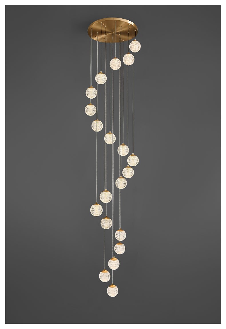 kroonluchter led hanglamp globe ontwerp cluster ontwerp koper formele stijl moderne 10 15 20 heads 220-240v 110-120v 2025 - $559.89 –P7