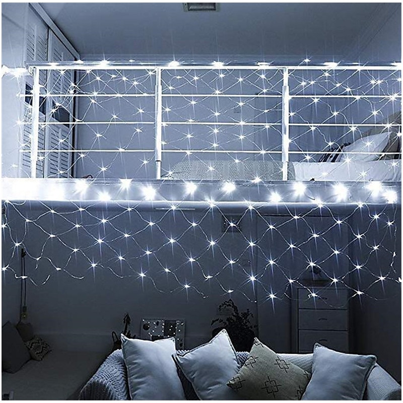 luci notturne a rete a led 1.5x1.5m 3x2m 220v matrimonio natale fata stringa luce esterna impermeabile festa festa decor luci a rete con tappo di coda del 2025 a $10.99 –P1