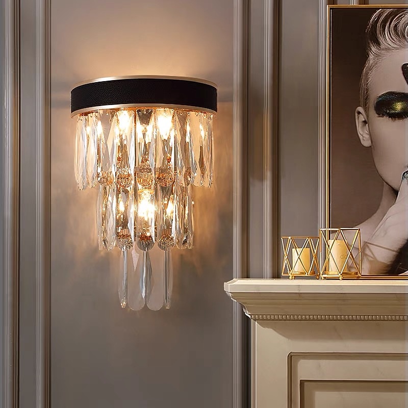 krystall moderne vegglamper vegglamper grå gjennomsiktig soverom butikker kafeer krystall vegglampe 220-240v 110-120v 5 w 2025 - $198.99 –P3