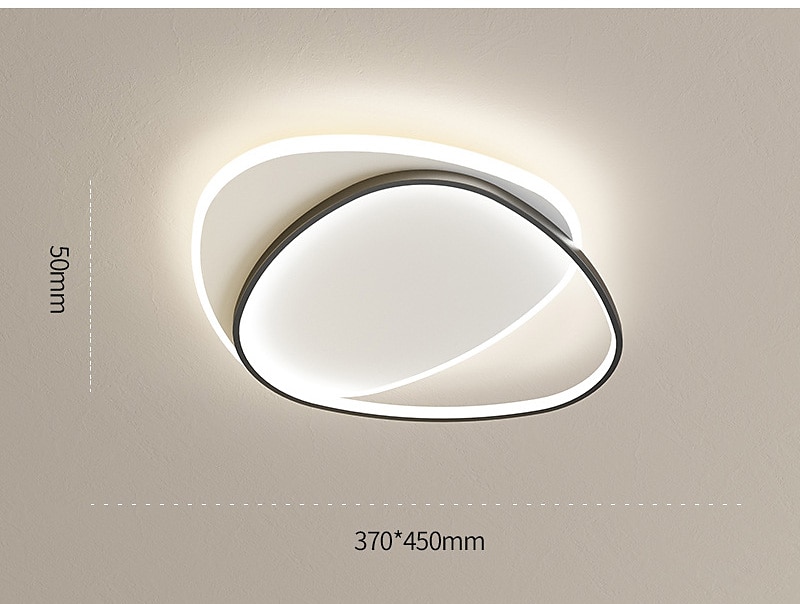 luz de teto led moderno simples básico 37 cm 46 cm formas geométricas embutidas luzes de metal estilo moderno acabamentos geométricos pintados 220-240v 110-120v de 2025 por $169.99 –P2