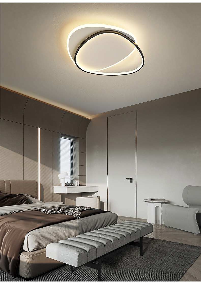 luz de teto led moderno simples básico 37 cm 46 cm formas geométricas embutidas luzes de metal estilo moderno acabamentos geométricos pintados 220-240v 110-120v de 2025 por $169.99 –P5