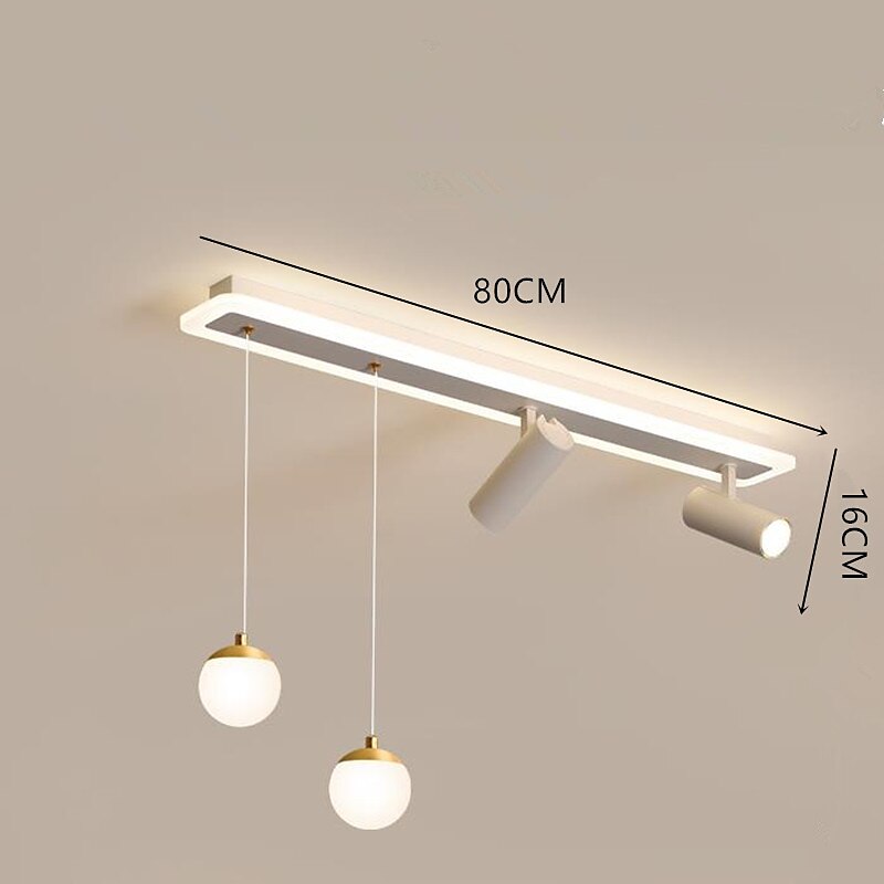 LED Ceiling Light With Spot Light Porch Light Modern White 80cm 100 cm Single Design Chandelier Metal Artistic Style Modern Style Stylish Painted Finishes 220-240V 110-120V 2025 - $284.39 –P9