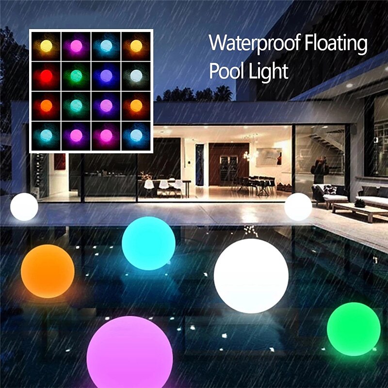 Outdoor Underwater Lights Lamp Glowing Beach Ball Remote Control LED Light Swimming Pool Toy 13 Colors Glowing Ball Inflatable LED For Beach Ball Party Colorful Lighting 2025 - $24.99 –P3