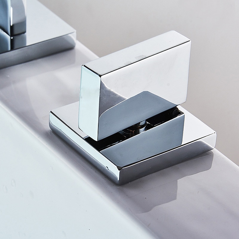 βρύση μπανιέρας κατάστρωμα πολλαπλών οπών τοποθετημένο με χέρι ντους, μπρούτζινη βρύση πλήρωσης μπανιέρας 5 τρύπες 3 λαβή χρωμίου 2025 - $242.99 –P3