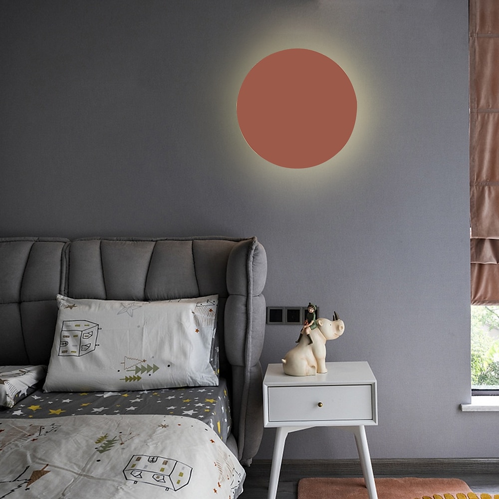 lightinthebox 1-valo 20/30cm led-seinävalaisimet pyöreä design seinävalaisimet mini yksinkertainen / moderni / nykyaikainen tyyli olohuone / makuuhuone / ruokailuhuone metalliseinävalaisin 110-120v/ 2025 - $94.99 –P18