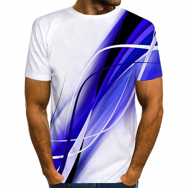 Herre Grafisk Skjorte T skjorte Kortermet T skjorte 3D-utskrift Rund hals Skjorte Gatemote Daglig Ut på byen Gul Rød Blå Klær Normal S M L XL XXL 3XL 4XL 2025 - $17.99 –P2