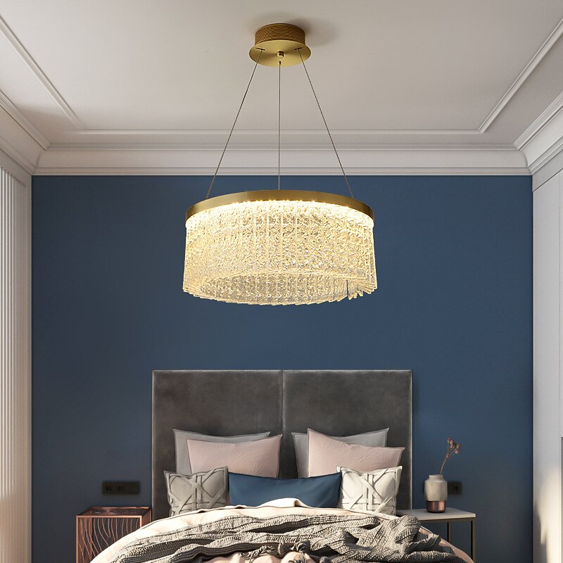 LED-taklampa glaskrona modernt guld 50cm 60cm 80cm rostfritt stål galvaniserat 220-240V 110-120V 2025 - $784.59 -P11