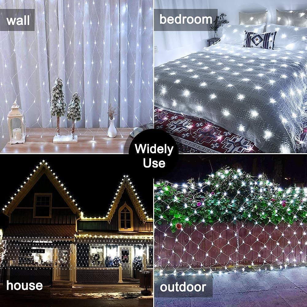 luci notturne a rete a led 1.5x1.5m 3x2m 220v matrimonio natale fata stringa luce esterna impermeabile festa festa decor luci a rete con tappo di coda del 2025 a $10.99 –P6