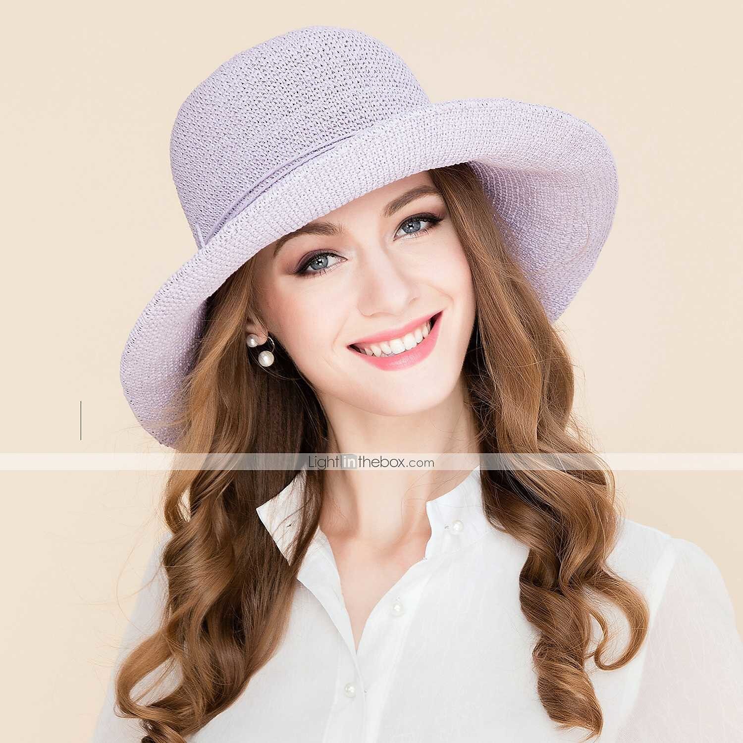 Korbwaren Kentucky Derby Hut / Hüte mit 1 Hochzeit / Besondere Anlässe / Alltag Kopfschmuck 2025 - $22.99 –P1