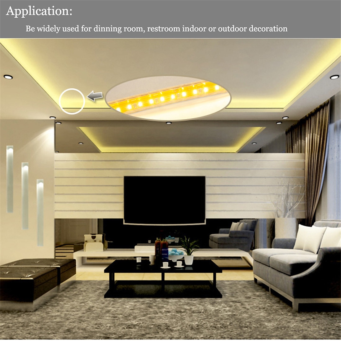 30m 98ft Waterproof LED Strip Light Rope Tape Dimmable Waterproof With Dimmer For Kitchen Closet Cabinet Backyard Backlight 220V 2025 - $67.99 –P8
