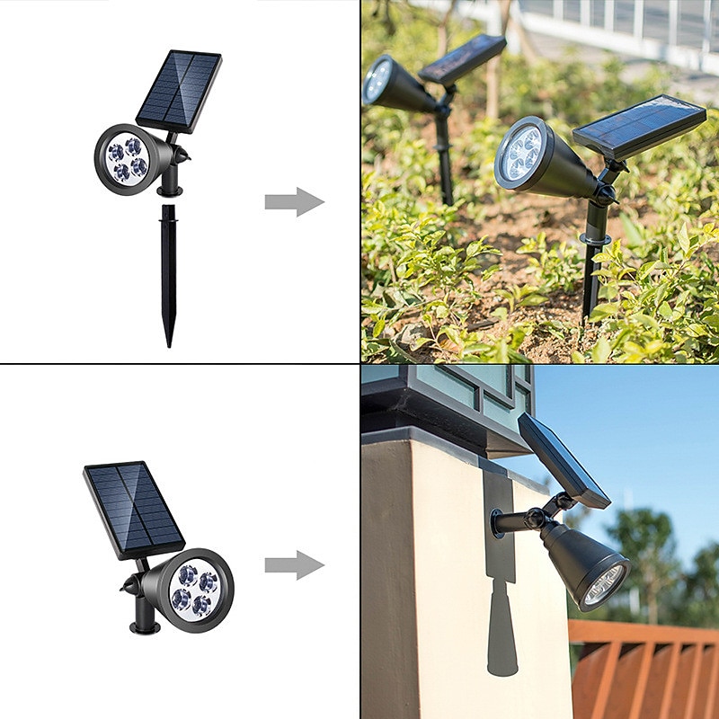 utomhus solvägglampor ip65 vattentät gräsmarklampa rgb byte 4 ledade pärlor landskapspotljus trädgård gräsmatta trädgård dekoration utomhusljus 2026 - $41.99 –P14
