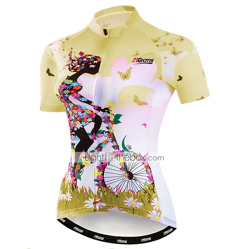 Mulheres Camisa para Ciclismo Padrão Botânico floral Flor Manga Curta Moto Camisa / Roupas Para Esporte Blusas com 3 bolsos traseiros Ciclismo de Montanha Ciclismo de Estrada Secagem Rápida Bolso de 2026 por $30.99 –P18