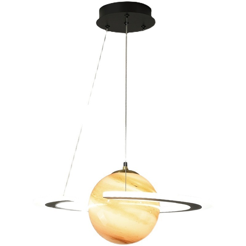 Lampa wisząca led projekt planety 45 cm latarnia desgin sypialnia światło metalowe malowane wykończenia nowoczesne 220-240v 110-120v 2025 - $549.99 –P4