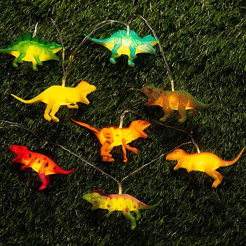 luce stringa principale 5m 20 led luci stringa alimentate a energia solare dinosauro giurassico luci animali bianco caldo rgb bianco natale festa creativa di capodanno decorativo 1 set del 2025 a $31.99 –P2