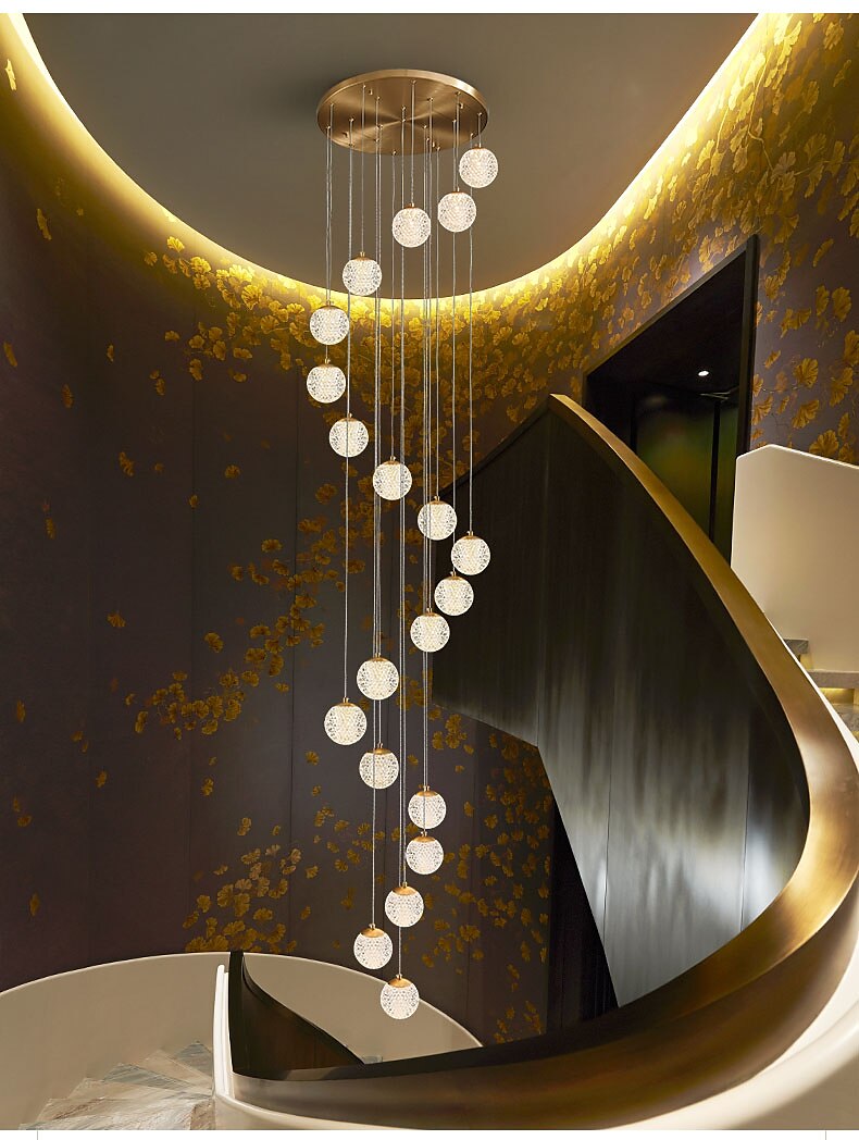 kroonluchter led hanglamp globe ontwerp cluster ontwerp koper formele stijl moderne 10 15 20 heads 220-240v 110-120v 2025 - $559.89 –P4