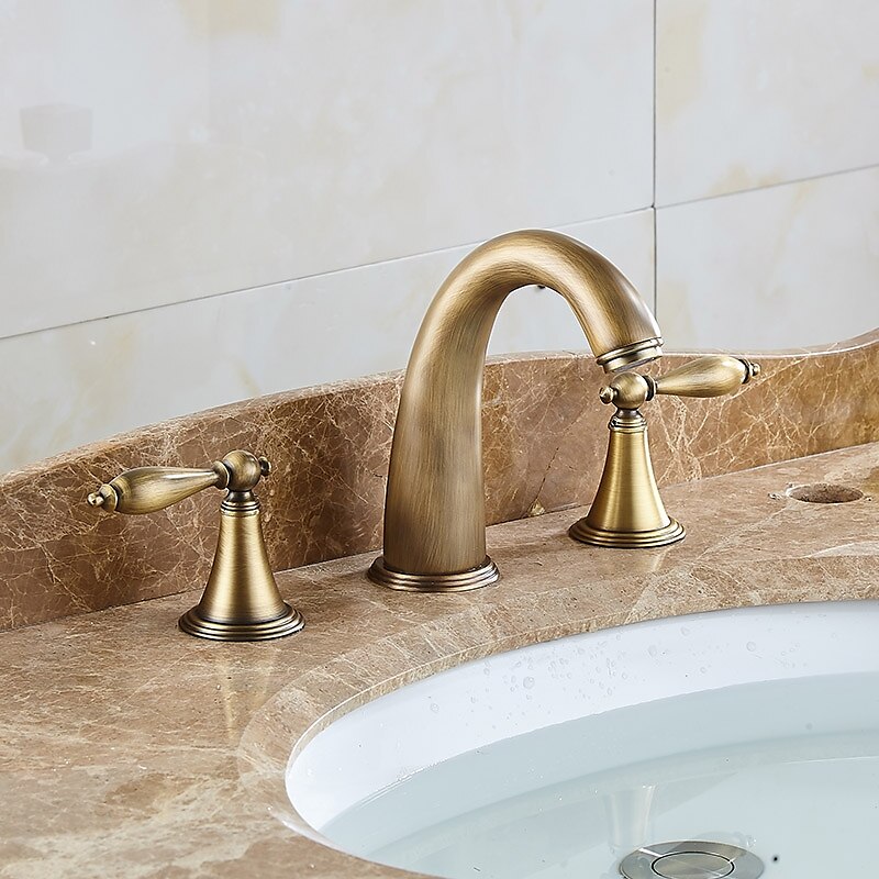 rubinetto lavabo bagno - diffuso elettroplaccato diffuso due maniglie tre fori rubinetti per vasca del 2025 a $137.99 –P8