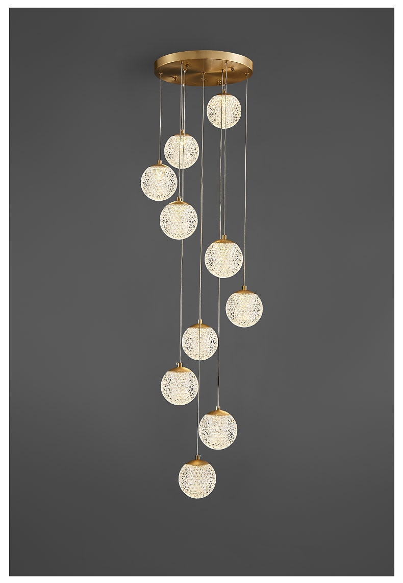 kroonluchter led hanglamp globe ontwerp cluster ontwerp koper formele stijl moderne 10 15 20 heads 220-240v 110-120v 2025 - $559.89 –P9