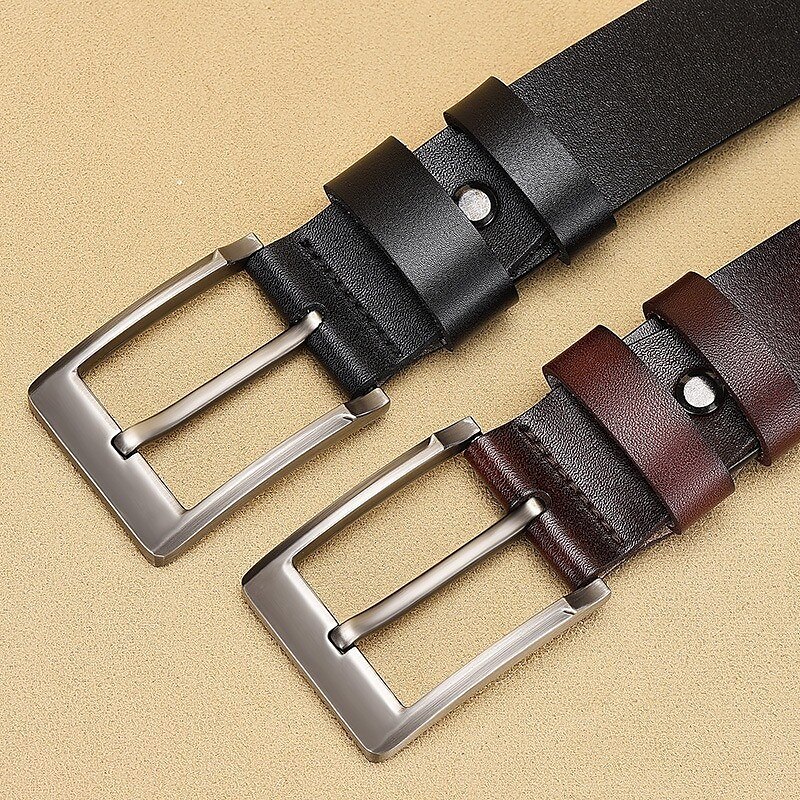 Homens Cinto Cinto de Couro Falso fivela de armação Preto Marron Pele Moda Festa Trabalho Cor Sólida de 2025 por $23.99 –P3