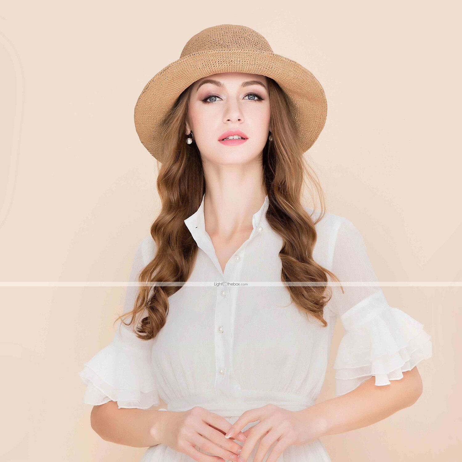 Korbwaren Kentucky Derby Hut / Hüte mit 1 Hochzeit / Besondere Anlässe / Alltag Kopfschmuck 2025 - $22.99 –P4
