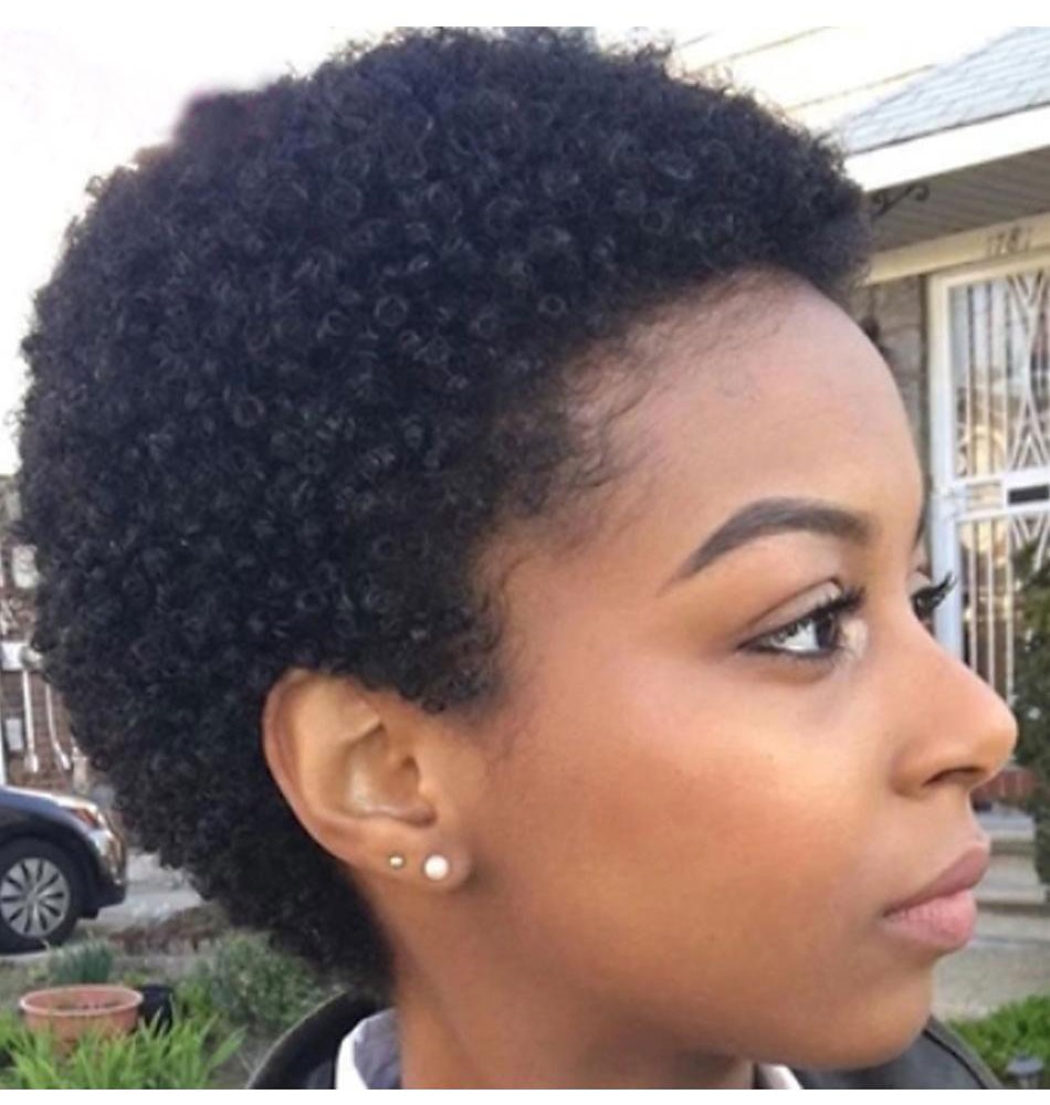 parrucca di capelli umani di remy taglio pixie per le donne nere breve afro ricci capelli brasiliani parrucca a buon mercato senza cappuccio parrucca di capelli umani nero naturale # 1b per la festa del 2025 a $46.99 –P4