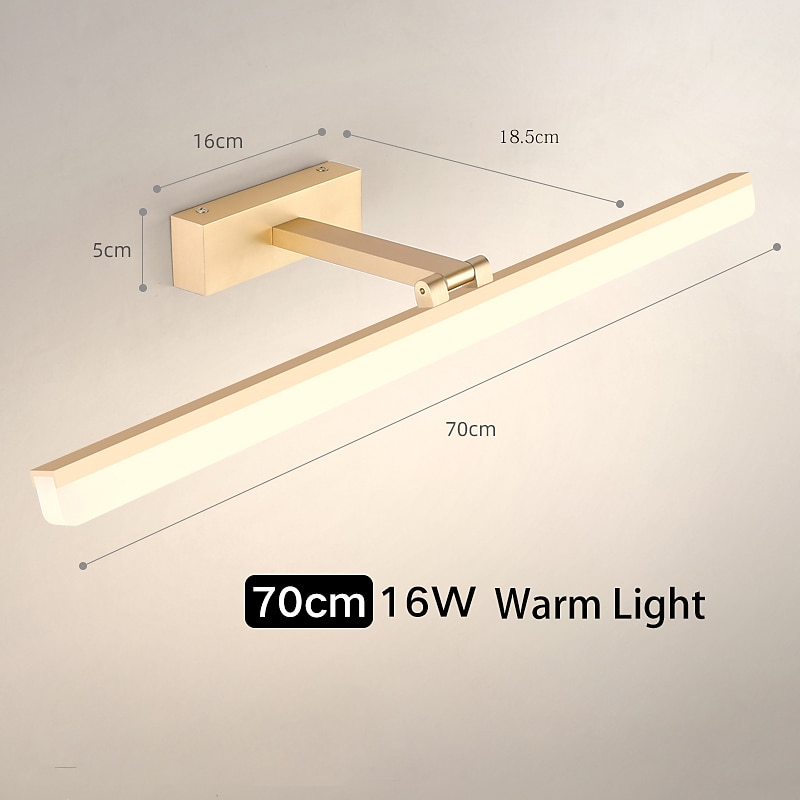 2025年 led mirror light vanity light matte modern 50cm 60cm 70cm バスルーム照明浴室アルミウォールライト ip20 110-240 v 0 w  コレクション – $75.99 –P10