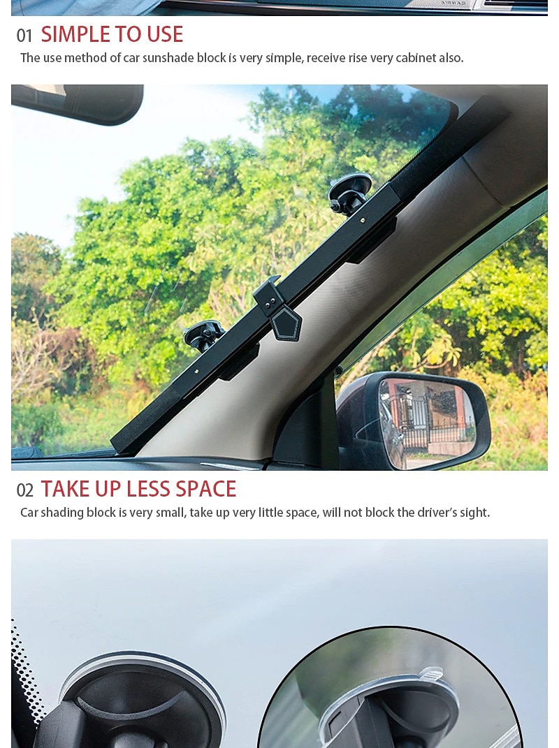 Retractable Windshield Sun Shade for Car Large Sun Visor Protector Blocks 99% UV Rays Sun-shading and Heat-Insulating Car Sun-shield Cover for Car Front Sunshade 2025 - $31.99 –P8