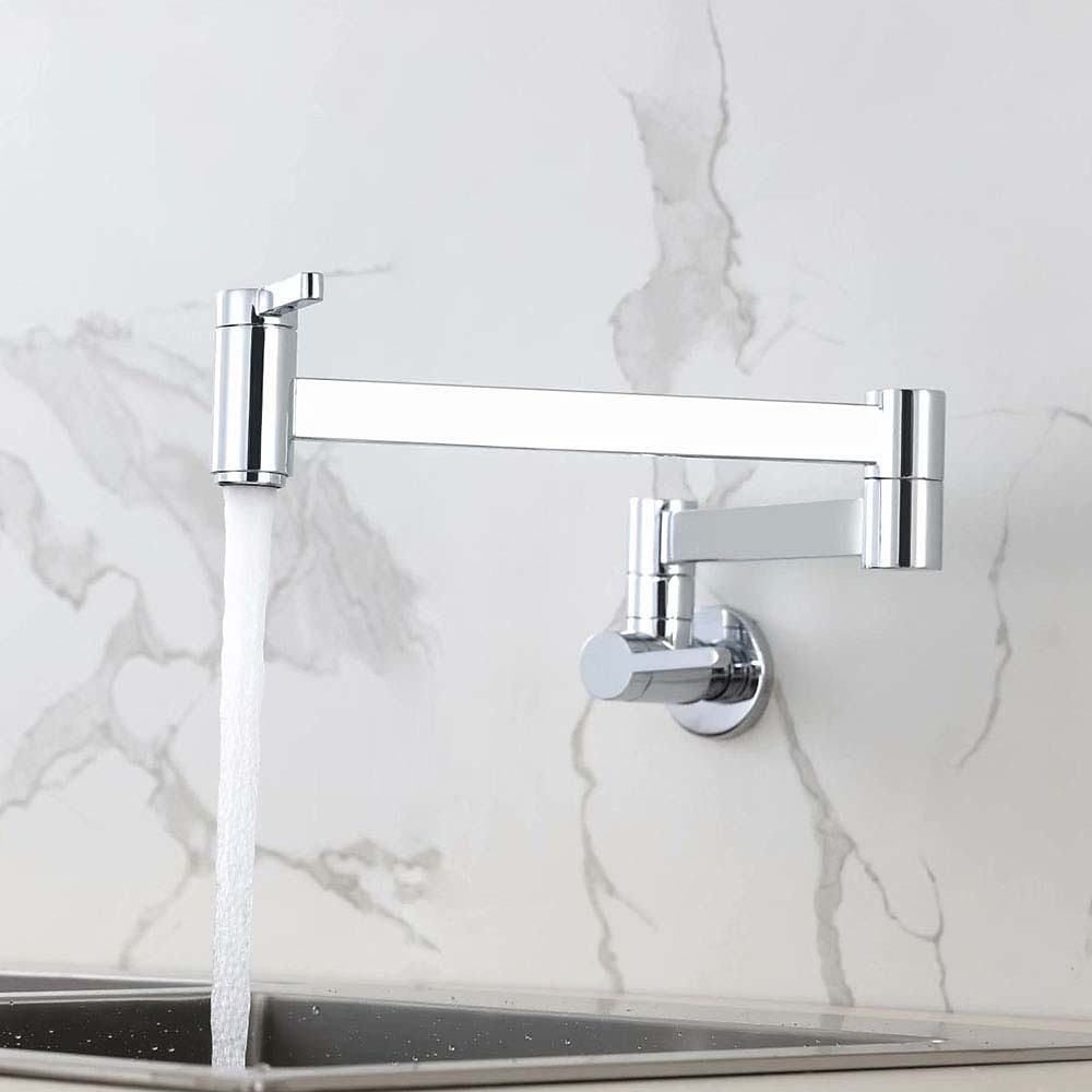 kuchyňská baterie jednoduchá rukojeť se dvěma otvory chrom/nikl kartáčovaný/galvanicky pokovená středová sada moderních kuchyňských kohoutků 2026 - $139.99 –P14