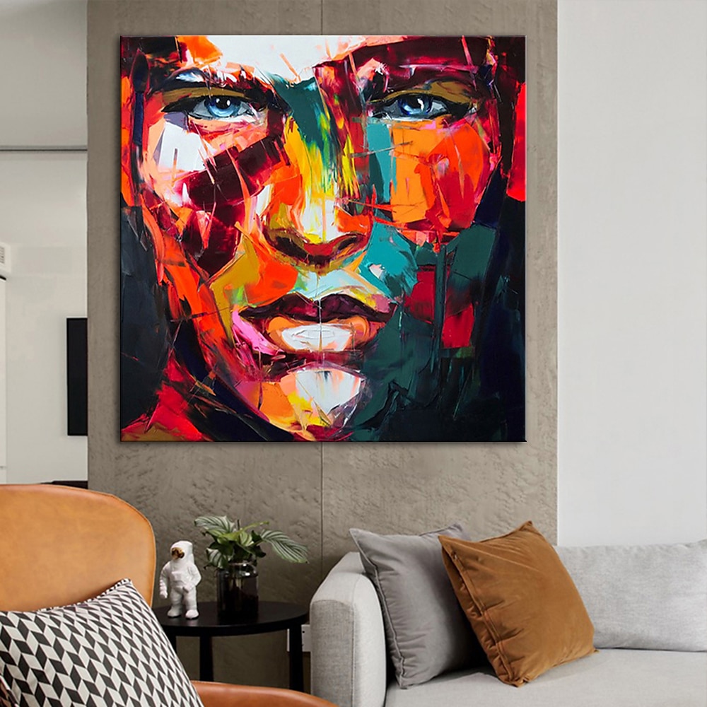 Oil Painting Handmade Hand Painted Wall Art Mintura Modern Abstract Face Home Decoration Decor Rolled Canvas No Frame Unstretched 2025 - $60.99 –P4