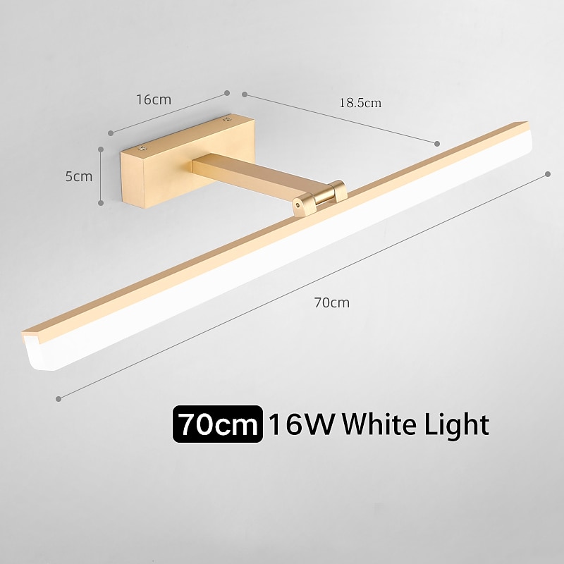 2025年 led mirror light vanity light matte modern 50cm 60cm 70cm バスルーム照明浴室アルミウォールライト ip20 110-240 v 0 w  コレクション – $75.99 –P9