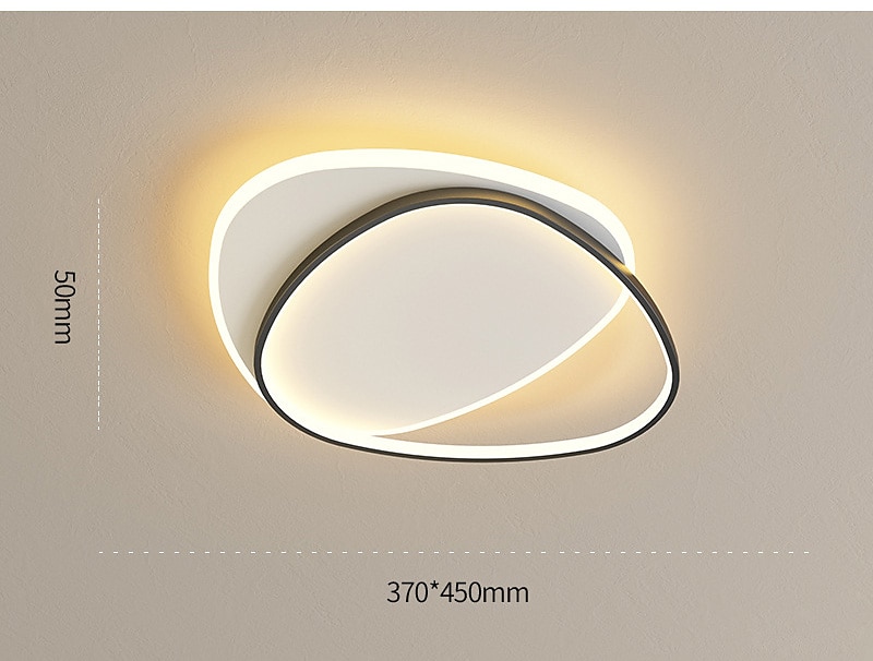 luz de teto led moderno simples básico 37 cm 46 cm formas geométricas embutidas luzes de metal estilo moderno acabamentos geométricos pintados 220-240v 110-120v de 2025 por $169.99 –P1