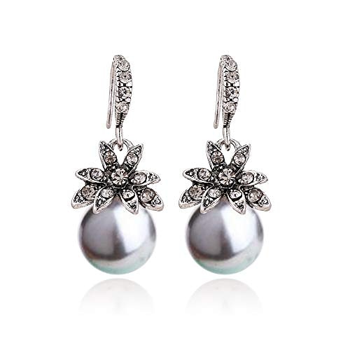 imitation pearl drop örhängen natursten rund pärla dingla örhängen för kvinnor mode smycken gåva ¡(jag: silver) 2025 - $8.99 –P1