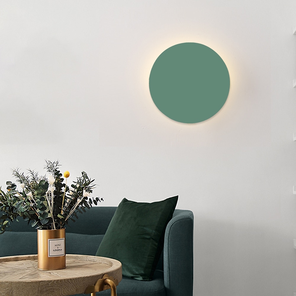 lightinthebox 1-valo 20/30cm led-seinävalaisimet pyöreä design seinävalaisimet mini yksinkertainen / moderni / nykyaikainen tyyli olohuone / makuuhuone / ruokailuhuone metalliseinävalaisin 110-120v/ 2025 - $94.99 –P7