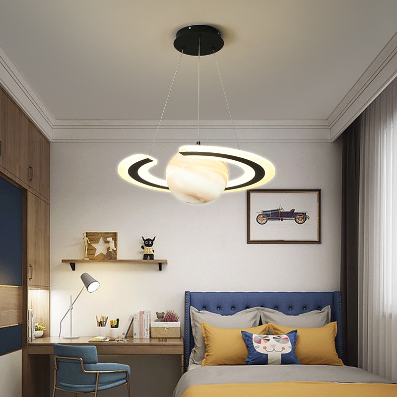 Lampa wisząca led projekt planety 45 cm latarnia desgin sypialnia światło metalowe malowane wykończenia nowoczesne 220-240v 110-120v 2025 - $549.99 –P10