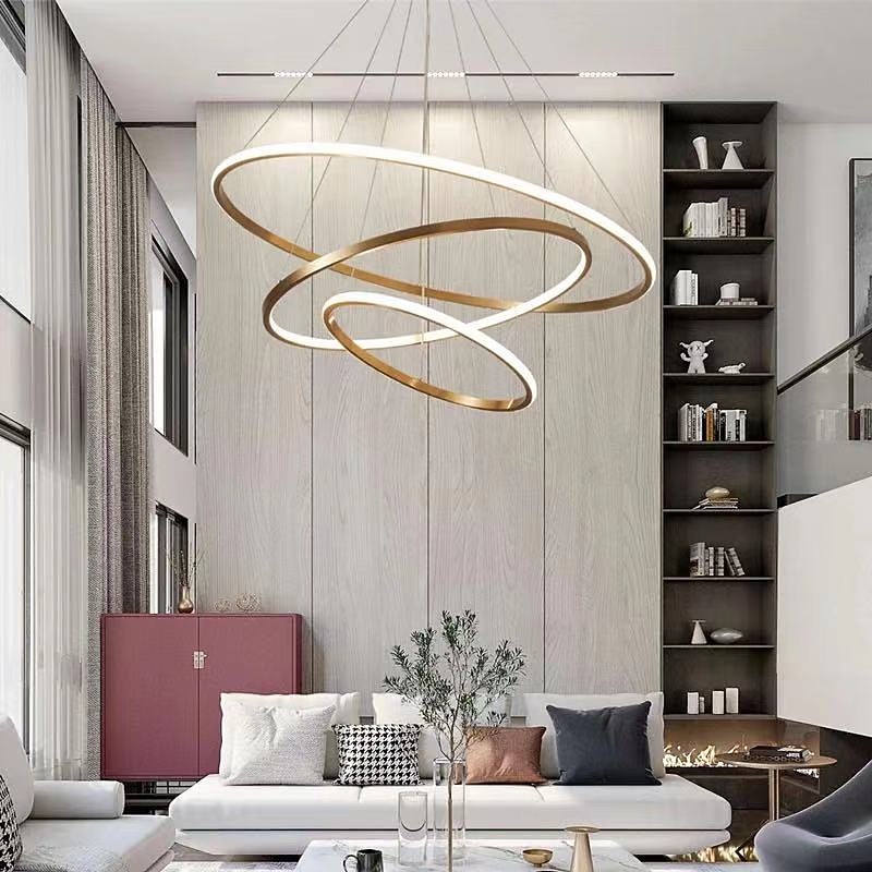 LED Pendelleuchte 80 cm Ring Kreis Laterne Desgin Kupfer Messing LED 110-120V 220-240V 2026 - $949.99 –P3