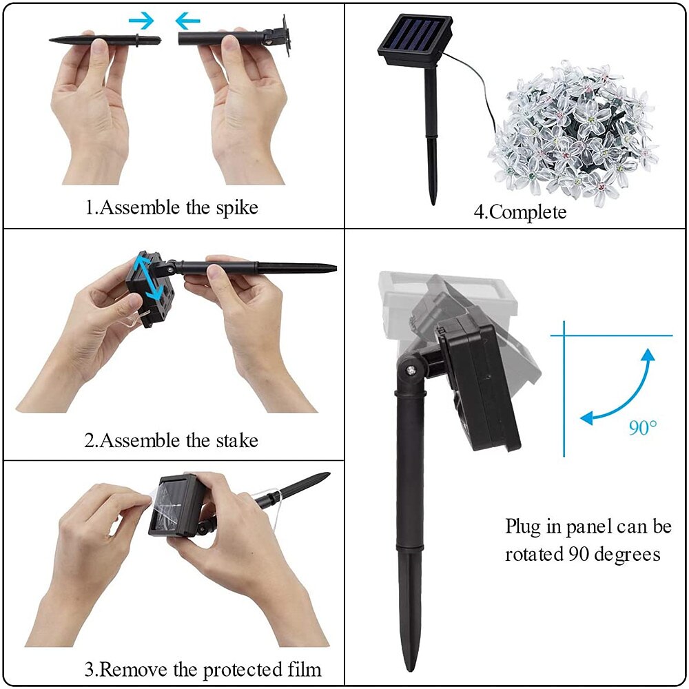 Elegant Wedding Party Reception LED Solar Outdoor String Lights - 7M-50LEDs to 12M-100LEDs, Waterproof 8 Modes for Garden, Christmas Tree, Patio, Home Decor 2025 - $22.99 –P10