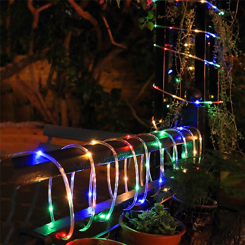 zonne-energie lichtslinger 20m 30m 50m met afstandsbediening thanksgiving kerst buitenfeest tuindecoratie kerstverlichting plug-in dual purpose gypsophila koperdraad verlichting set 24v 2025 - $36.99 –P7